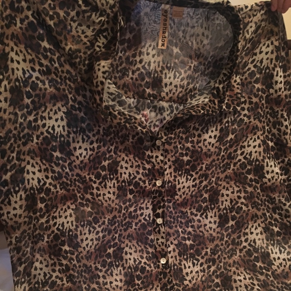 Leopard Sheer Top - Picture 2 of 5